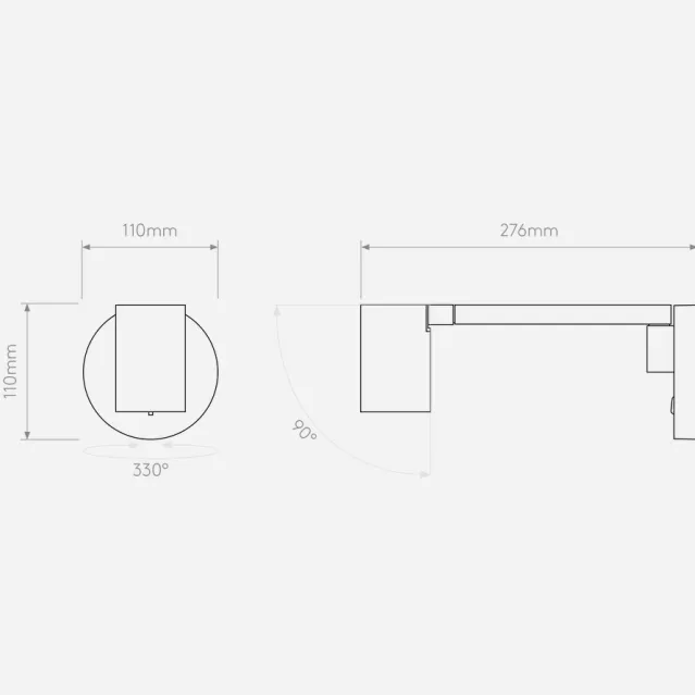 Ascoli Swing Sort -Leselampe