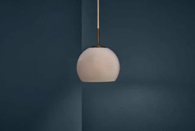 Ball Glass Pendel -Sand grå Ø18