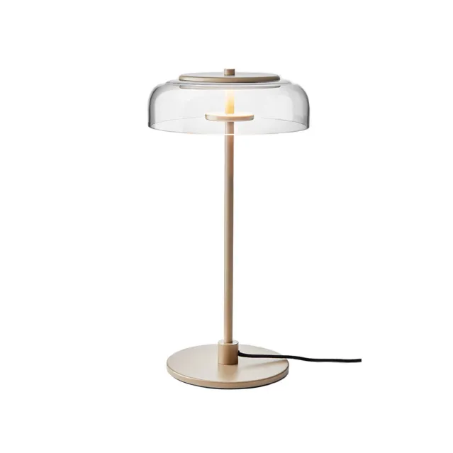 Blossi table, nordic gold/clear