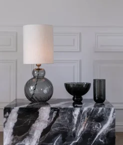 Bordlampe – Lily, grey swirl