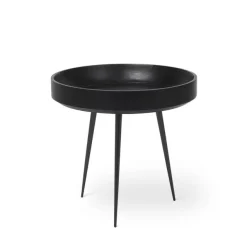 Bowl Table – Black Stained Mango Wood S