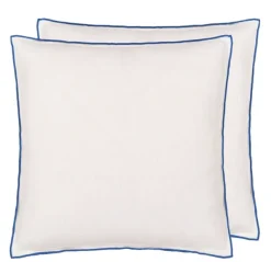 Brera Lino – alabast og kobolt linpute