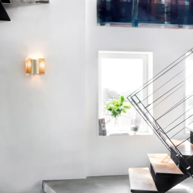 Butterfly Vegglampe – messing