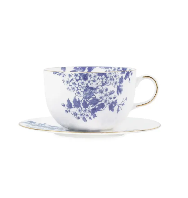 byTiMo Servise -Kaffekopp med skål, Blå