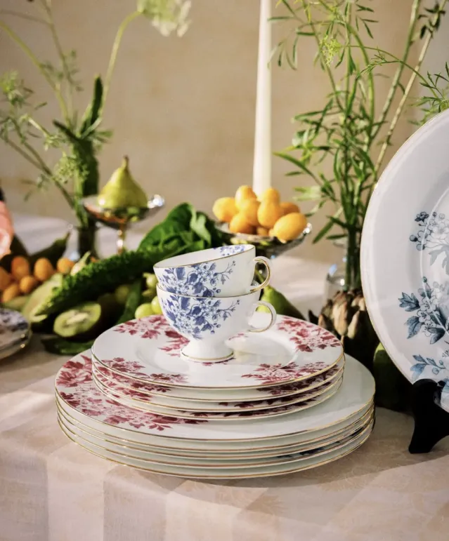 byTiMo Servise -Kaffekopp med skål, Blå