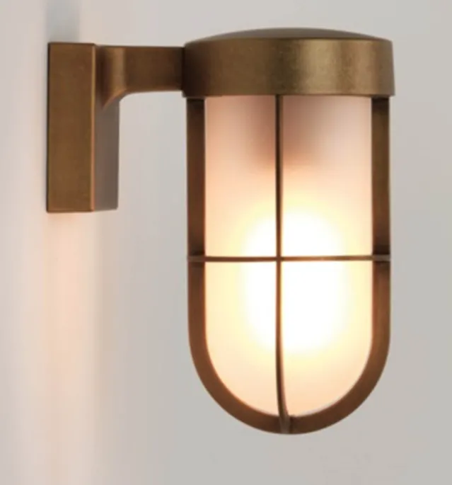 Cabin wall frosted antique brass