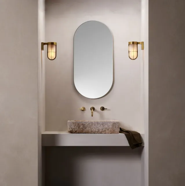 Cabin wall frosted antique brass