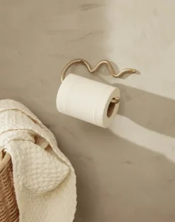 Curvature Toilet Paper Holder – Brass