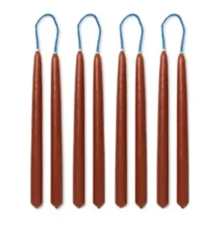 Dipped Candles, Rust – Set of 8