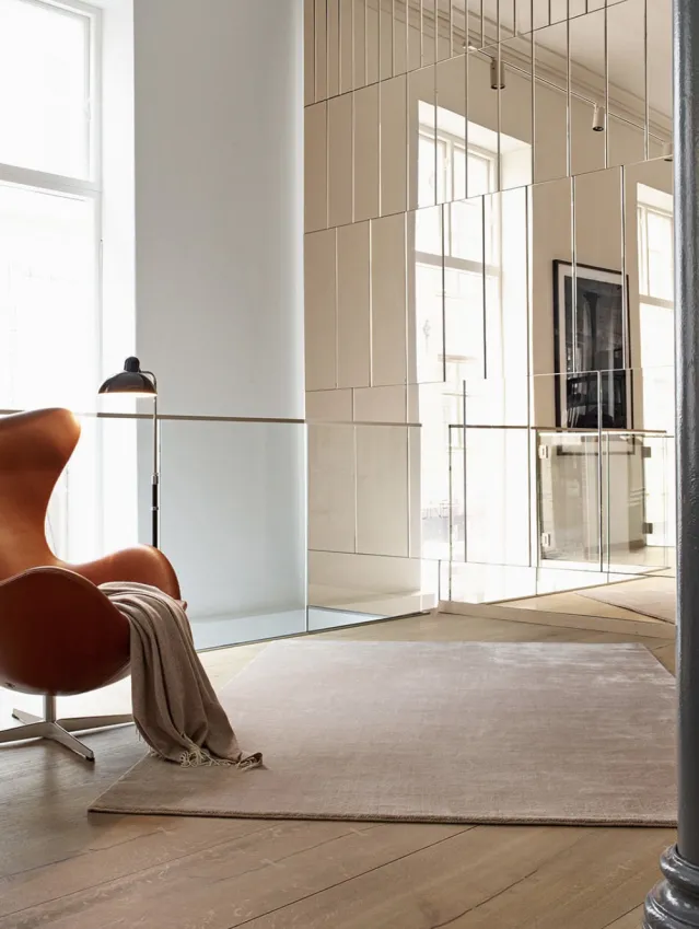 Earth bamboo gulvteppe – farge nougat rose