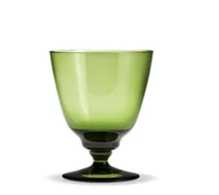 Flow glass med stett olivengrønn