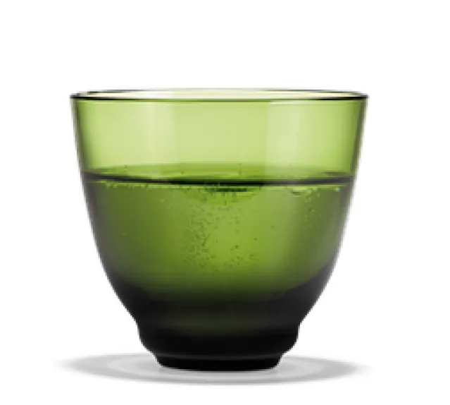 Flow vannglass olivengrønn