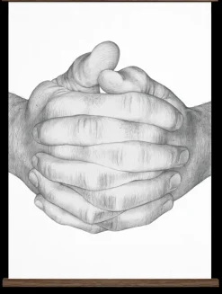 Folded Hands – Sort/Hvit