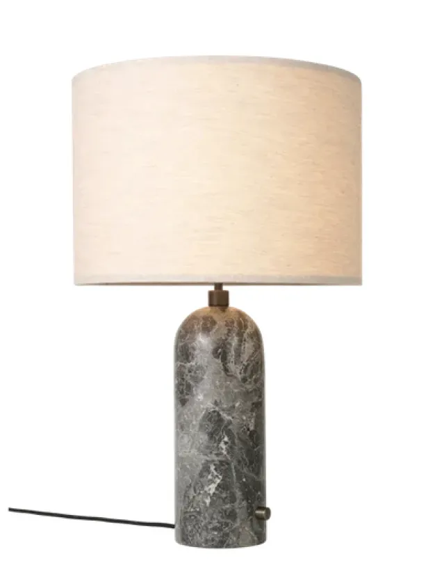 Gravity bordlampe, stor- grå marmor med skjerm – utstilling