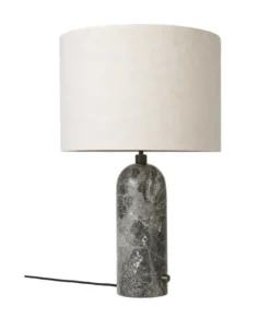 Gravity bordlampe, stor- grå marmor med skjerm – utstilling
