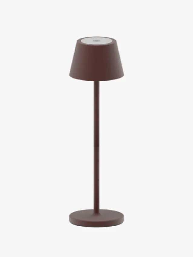 Iris Mini bordlampe -Oppladbar, Sort / Rust