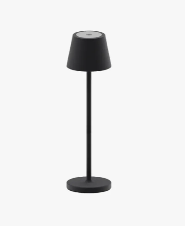 Iris Mini bordlampe -Oppladbar, Sort / Rust