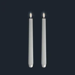 LED kronelys 2 pk – Hvit 20cm