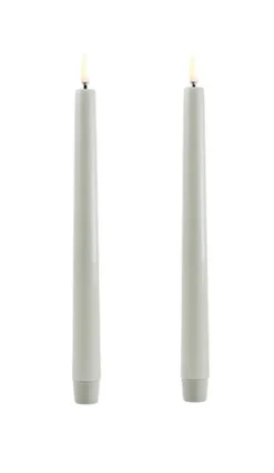 LED kronelys 2pk Dusty Green