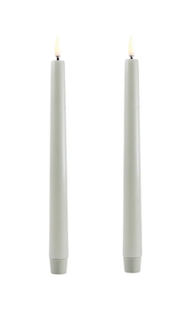 LED kronelys 2pk Dusty Green