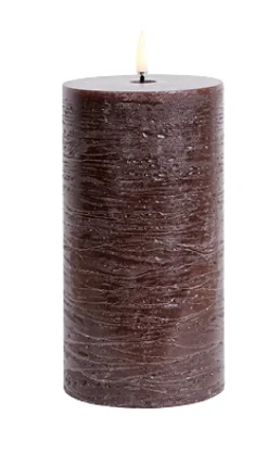 LED kubbelys – Brun Ø7,8x15cm