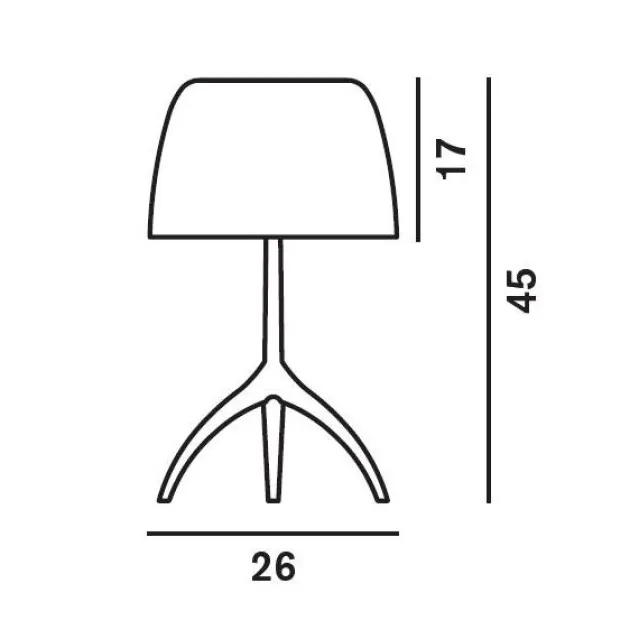 Lumiere bordlampe Grande hvit / sort crome