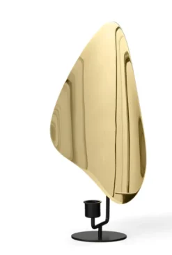 Lysestake Flambeau H34 black/polished brass