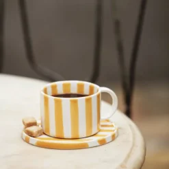 Monica kopp og skål -Gul