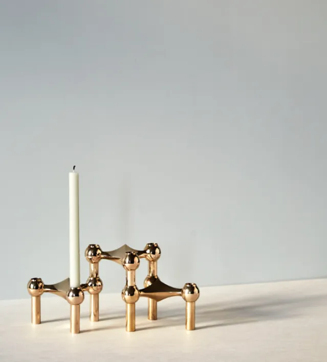 Nagel Candle Holder – Brass 3pk