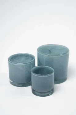 Nilla telysholder -Lysblå, 12cm