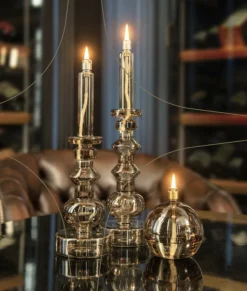 Oljelampe Candleholder – Medium Champagne