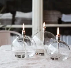 Oljelampe Round Chrome