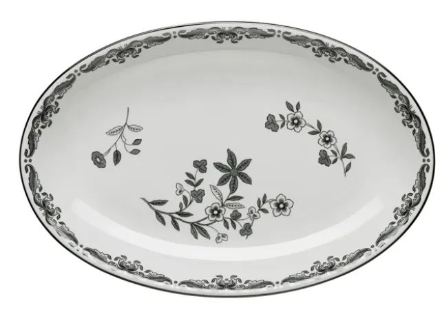 Ostindia Serveringsfat ovalt – sort