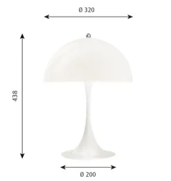 Panthella 320 Bordlampe opal