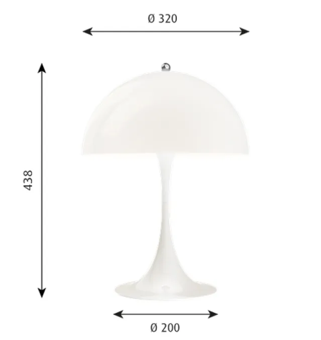 Panthella 320 Bordlampe opal