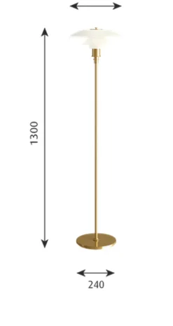 PH 3 1/2 – 2 1/2 gulvlampe