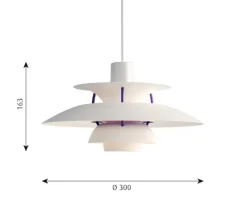 PH 5 pendel Mini – Monochrome white