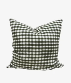 Putetrekk i Lin 50×50 – Square Jeep Green