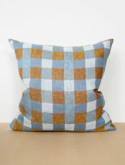 Putetrekk i lin -Rutan, 45×45