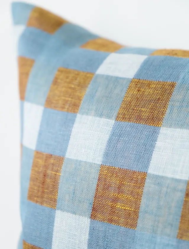 Putetrekk i lin -Rutan, 45×45