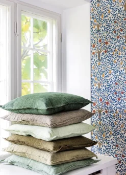 Putetrekk -Linen Laurel Green