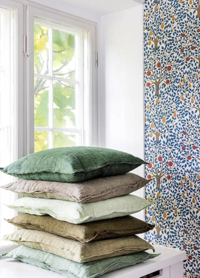 Putetrekk -Linen Seagrass