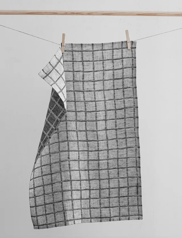 Rutig Jacquard- Kjøkkenhåndkle