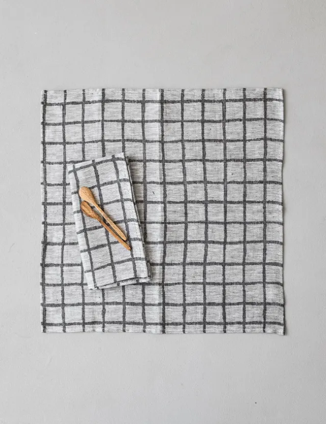 Rutig Jacquard- Servietter 2pk