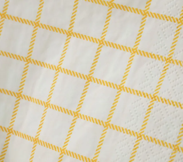 Servietter 40pk gule ruter