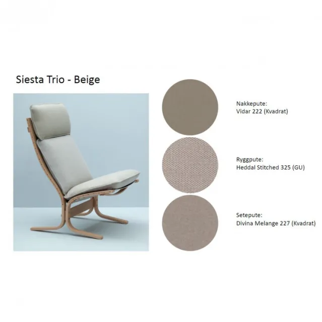 Siesta Trio Fotskammel Tekstil