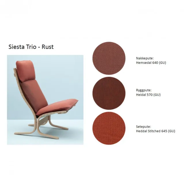 Siesta Trio Fotskammel Tekstil