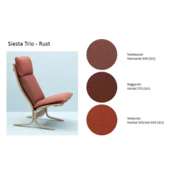 Siesta Trio Tekstil – Høy rygg uten armlen