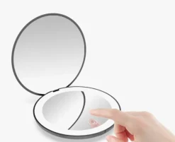 Sminkespeil med LED lys – håndholdt