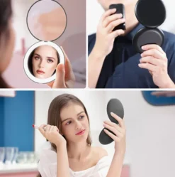 Sminkespeil med LED lys – håndholdt